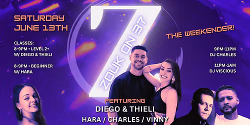 Z37 \u2022 NYC Brazilian Zouk Social: The Weekender DJs Charles & Viscious