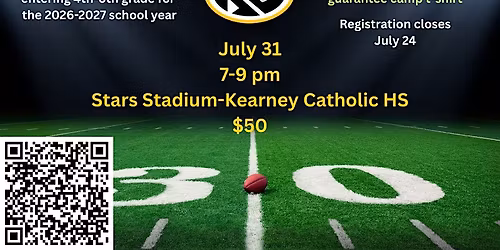 2026 KCHS Football 4-6 Grade Camp