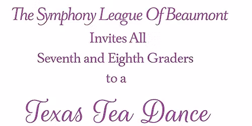 Save the Date: Texas Tea Dance