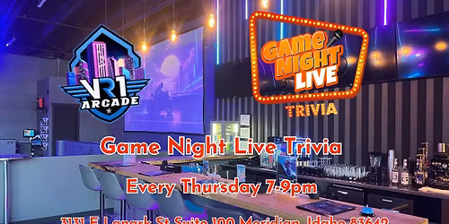 Game Night Live Trivia at VR1 Arcade 