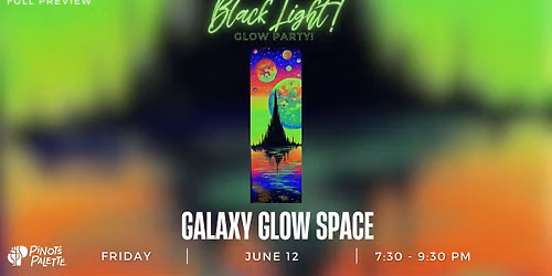 Blacklight Art at Pinot's: Galaxy Glow Space