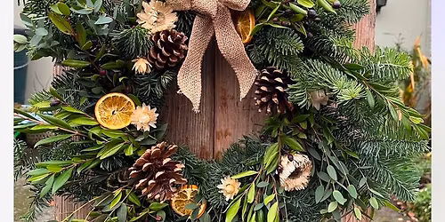 Christmas wreath making