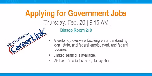 CareerLink Presents: Applying for Government Jobs @Blasco