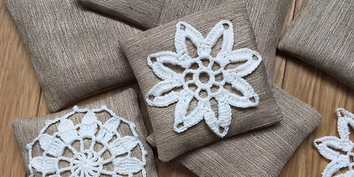 Try Thread Crochet & Make a Vintage Style Linen Lavender Bag