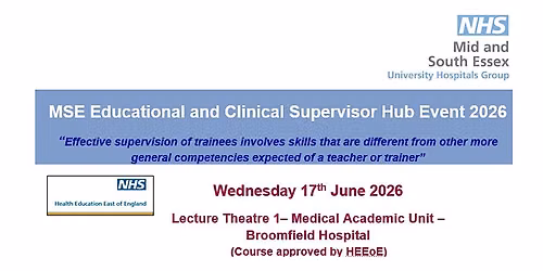 MSE Educational and Clinical Supervisor Hub Event 17th June 2026