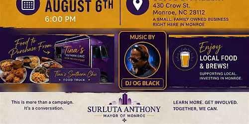 Meet & Greet Surluta Anthony (Candidate for Mayor of Monroe)