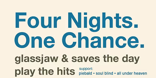 Saves The Day and Glassjaw at Archer Music Hall \/ Arrow