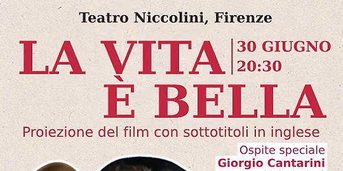 La vita \u00e8 bella - proiezione del film con Giorgio Cantarini come ospite speciale