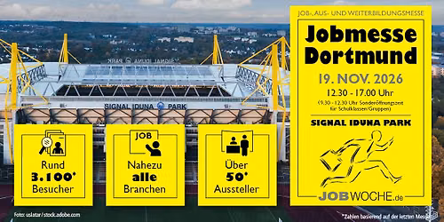 Jobmesse Dortmund 2026: Job, Ausbildung, Studium & Weiterbildung