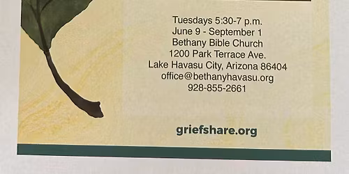 GriefShare at Bethany Bible Church in Lake Havasu City