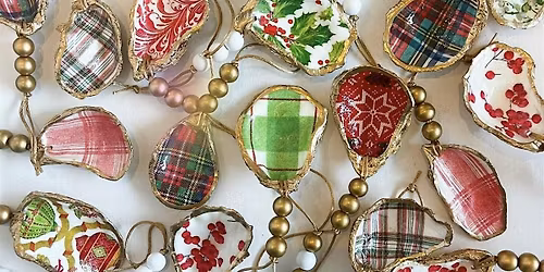 Decoupage Oyster Shell Ornaments