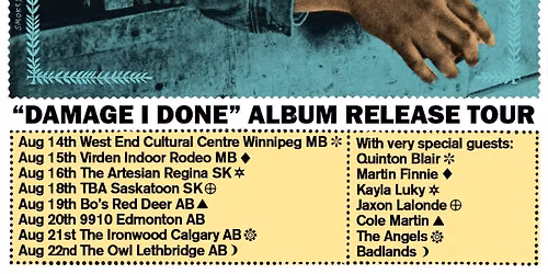 Richard Inman & the Western Canadian All-Stars - 'Damage I Done' Album Release Tour