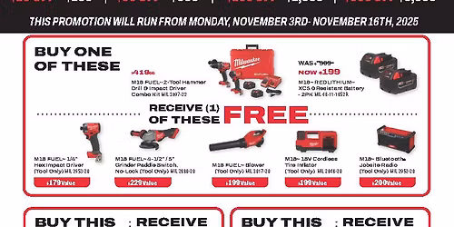 MILWAUKEE TOOL SALE