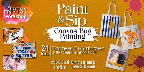 Paint & Sip | Canvas Bag Painting Edition