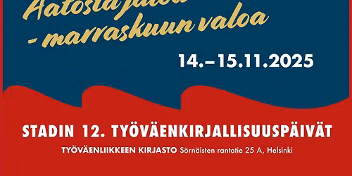 Stadin ty\u00f6v\u00e4enkirjallisuusp\u00e4iv\u00e4t