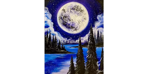 Rising Purple Moon - Paint and Sip in New Braunfels | Classpop!\u2122