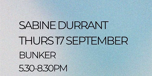 Bookface Sip & Swap with Sabine Durrant at Bunker