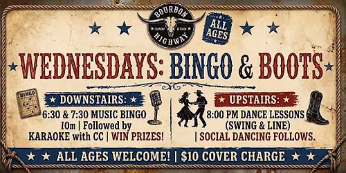 Wednesdays: Bingo & Boots at Bourbon Highway