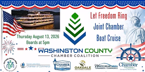 Joint CHAMBER Cruise MIXER 2026 with Washington County Chamber members "Let Freedom Ring"
