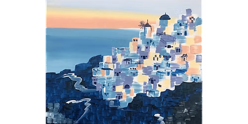 Santorini Sunset - Paint and Sip in Chicago | Classpop!\u2122