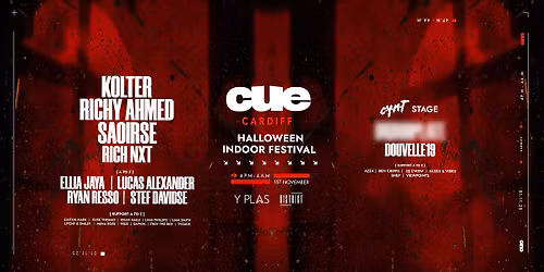 CUE Halloween Indoor Festival | 2 Venues | 30+ Artists