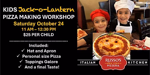 Kids Jack-O-Lantern Pizza Making Workshop October 2026