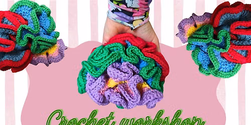Crochet workshop: crochet flower scrunchie