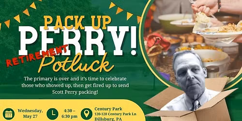 \u201cPACK UP PERRY\u201d RETIREMENT POTLUCK!