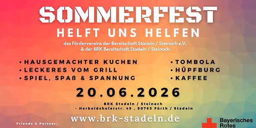Sommerfest der BRK Bereitschaft Stadeln - Steinach
