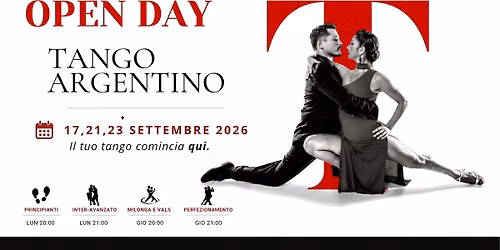 OPEN DAY · TANGO ARGENTINO✨ 17,21,23 SETTEMBRE 2026