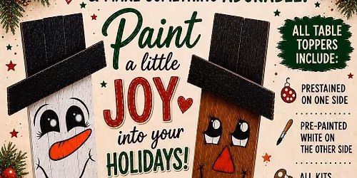 Scarecrow\/Snowman Table Topper Paint & Sip Class #1