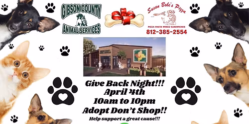 Susan Bobe's Pizza Give Back Night!