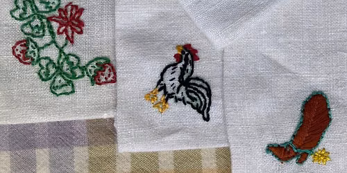 Gettin' Fancy! Embroider Retro Patterned Cloth Napkins 