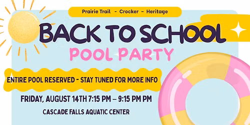 Back to School - Pool Party
