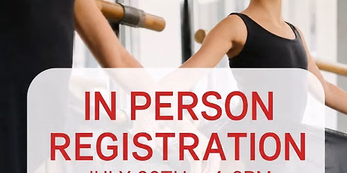 IN PERSON REGISTRATION!