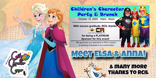 Meet Elsa and Rapunzel at RCIL’s Children’s Character Brunch 2025! T