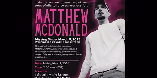 \ud83d\udd4a\ufe0fPeaceful Protest for Matthew McDonald