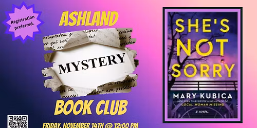 In Person - Mystery Book Club: She's Not Sorry