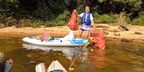 River Cleanup by Boat - Shore Cleanup, too!