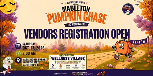 Mableton Pumpkin Chase 5K Vendor Registration