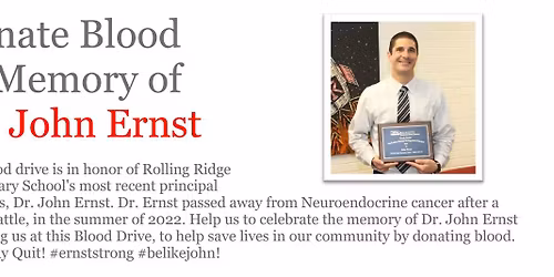 John Ernst Memorial Blood Drive