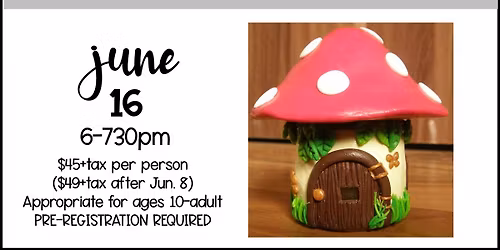 Fairy House Mushroom Boxes - Clay Workshop