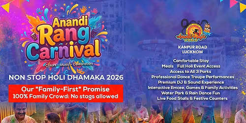 Anandi Rang Carnival 2026 - Anandi Magic World, Kanpur Road