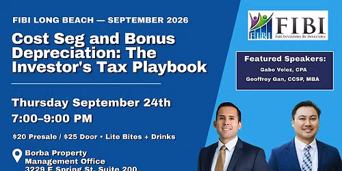 Cost Seg and Bonus Depreciation: The Investor's Tax Playbook