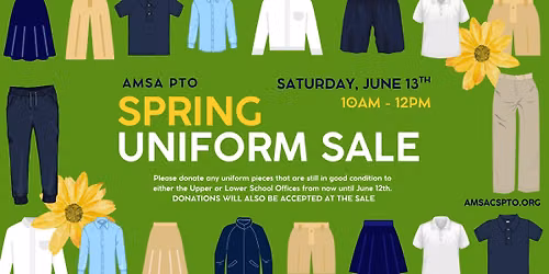 AMSA PTO SPRING UNIFORM SALE
