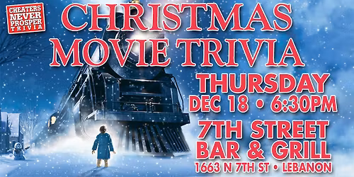 Christmas Movie Trivia at 7th Street Bar & Grill - Lebanon