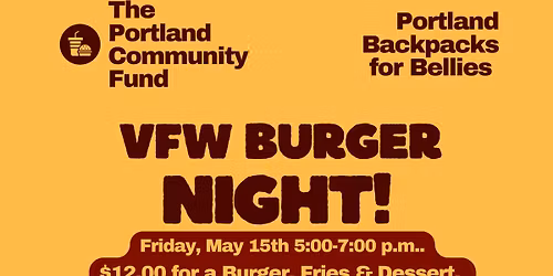 Burger Night benefiting Backpacks for Bellies