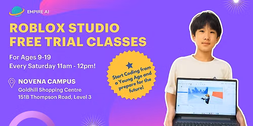 Coding School for Kids Near Me: Roblox Coding Trial Classes (Ages 9\u201319)