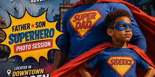Superhero father\/son mini photo session