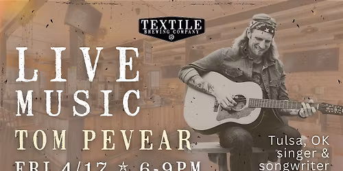 LIVE MUSIC: Folk & Blues Artist, Tom Pevear